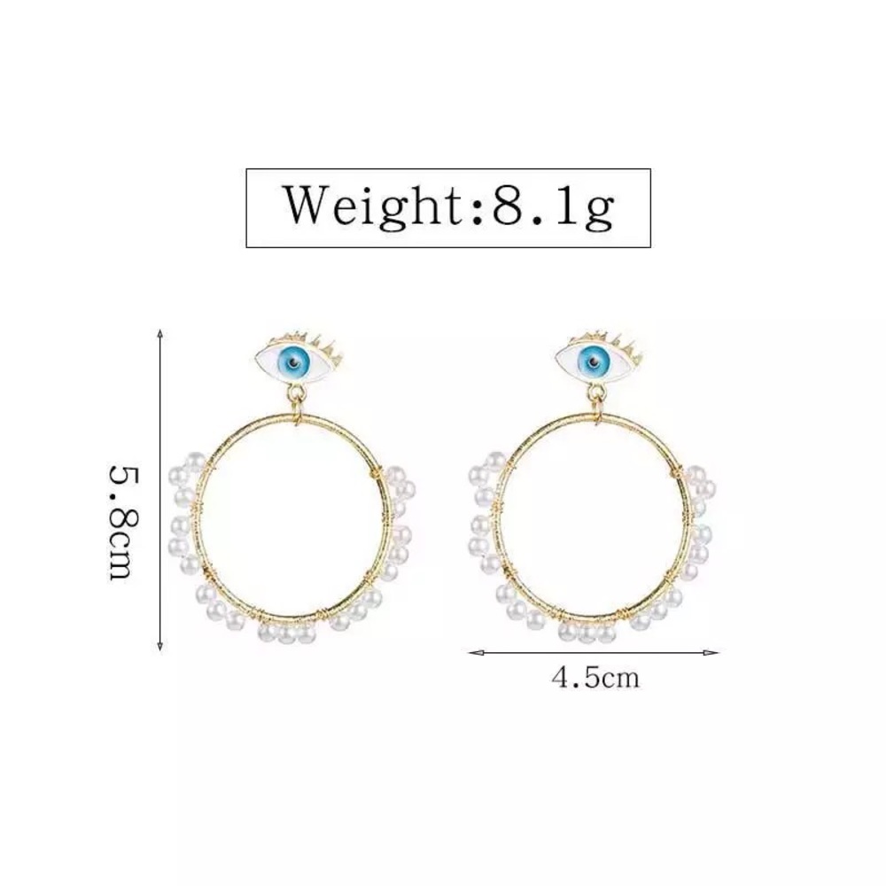 Evil eye earrings - Picture 2 of 2